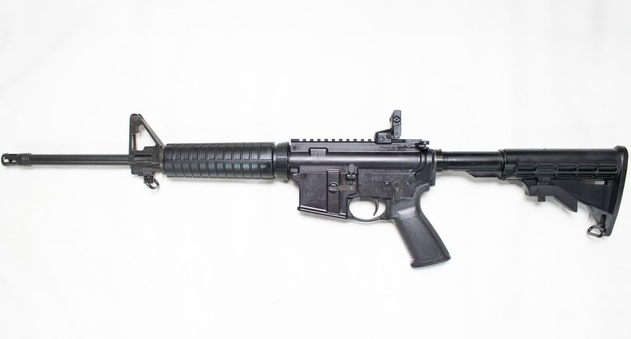 RUGER AR-556 5.56mm Police Trade-In Semi-Auto Rifle with Flip-Up Rear Sight (Magazine Not Included)